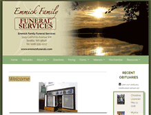 Tablet Screenshot of emmickfunerals.com